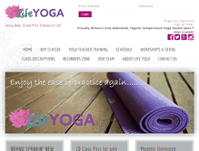 Tablet Screenshot of lifeyogastudio.com